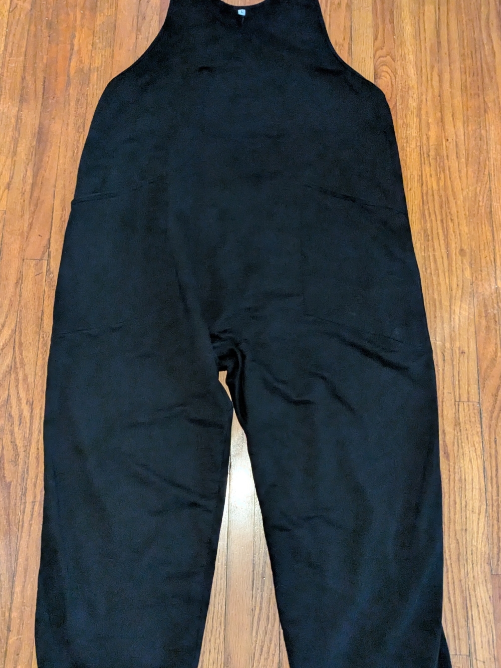 Black Sleeveless Jumper Overalls - Cotton Blend